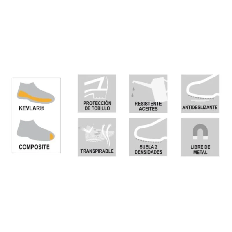 Zapatilla de trabajo sport 1P negra y azul con cámara de aire – COMBIO SAFETOP 243 - Imagen 4