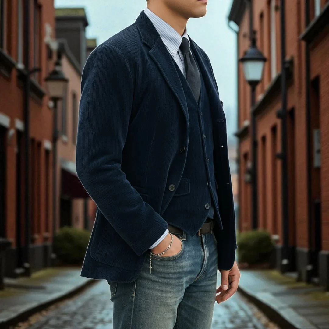 Tommy | Conjunto de 2 piezas: Blazer y Chaleco de Pana - Imagen 8