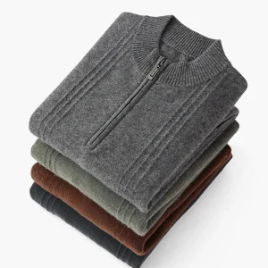 Zaragoza | 100% Cashmere Ribbed Half-Zip