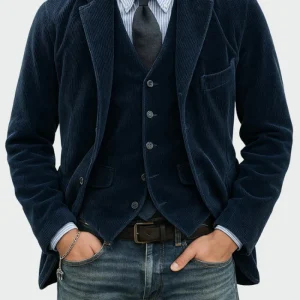 Tommy | Conjunto de 2 piezas: Blazer y Chaleco de Pana