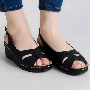 Sandalias Ligeras en Cuero con Suela Ergonómica para Mujer