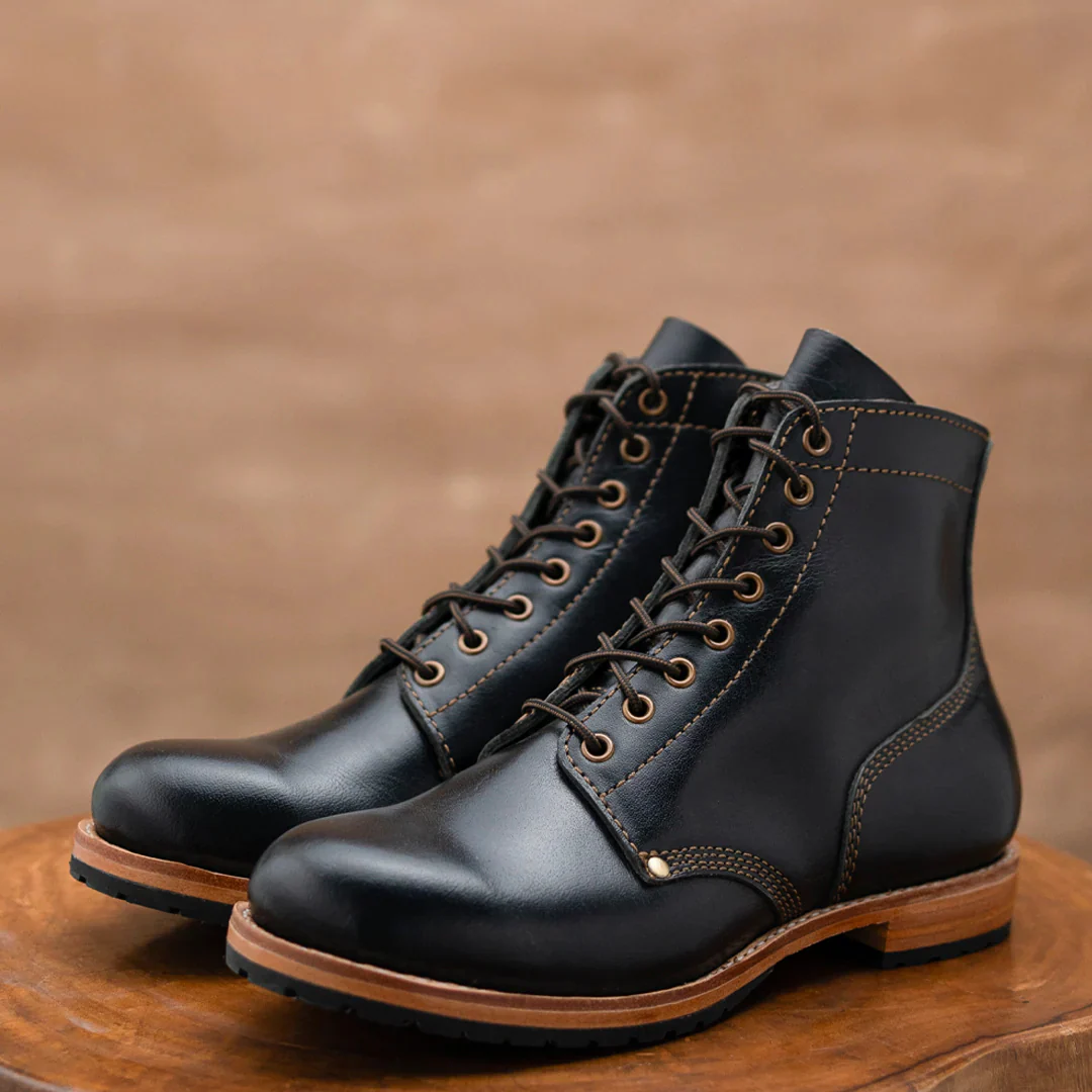 Botas de cuero con suelas ortop茅dicas para Hombre