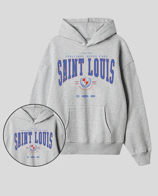 Hoodie Gris Saint Louis (UNISEX)