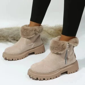 Botas de invierno con forro cálido y suela resistente para mujer