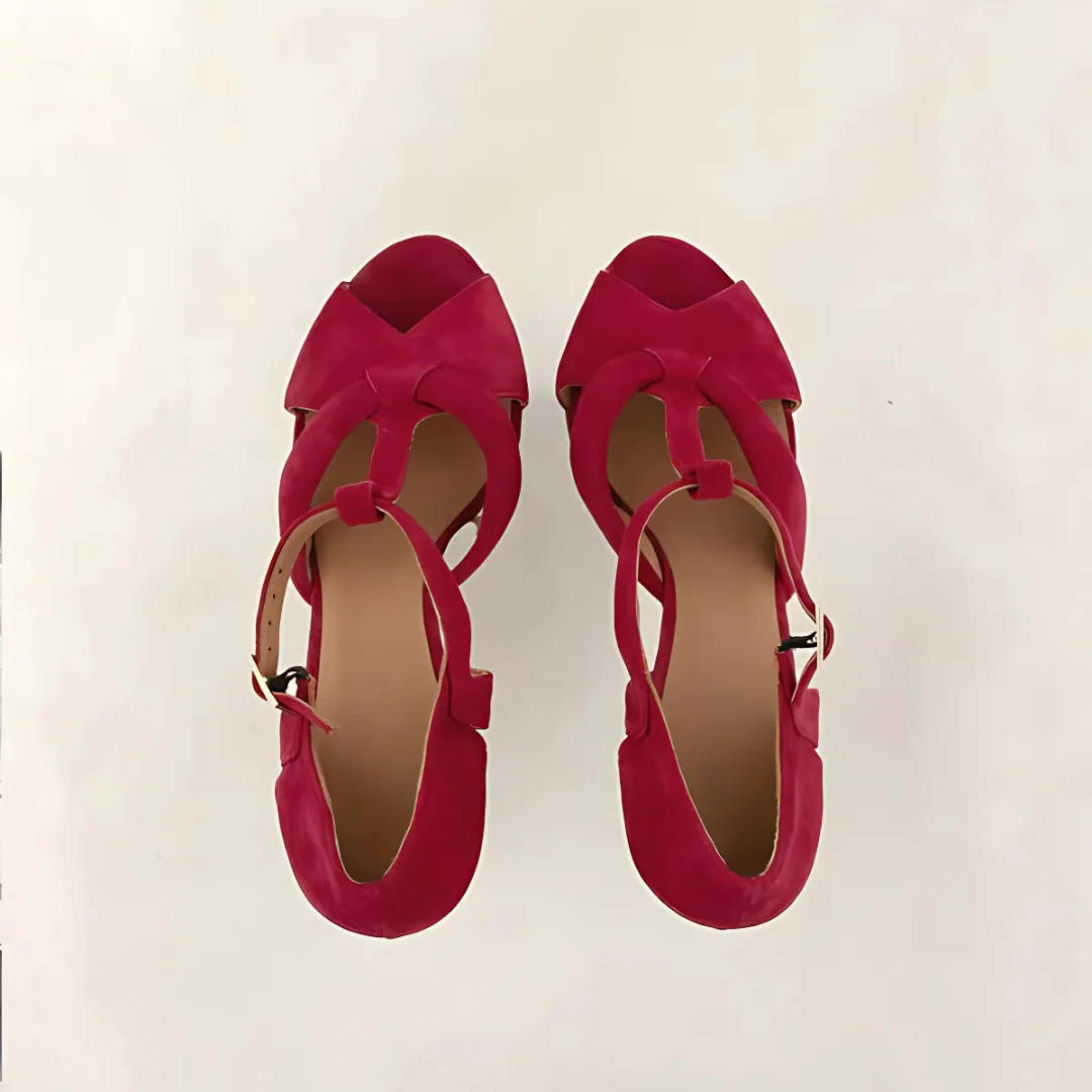 Sandalias de Tac贸n Alto Elegantes con cierre de hebilla - Imagen 4