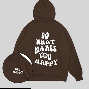 Sudadera café You Happy