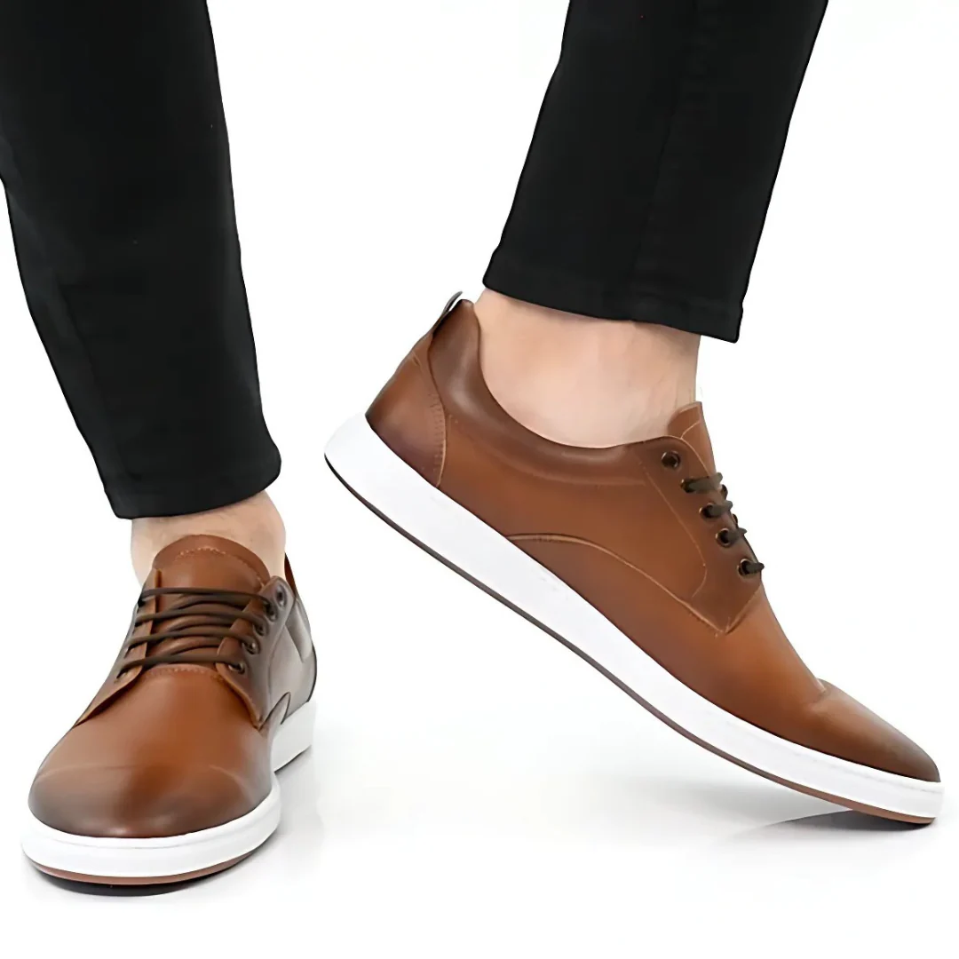 Zapato Ortop茅dico de Cuero con Suela Antideslizante para Hombre