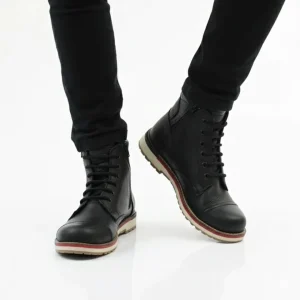 Bota de cuero con cordones para hombre®