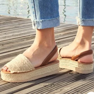 Sandalia menorquina de yute con suela de plataforma®