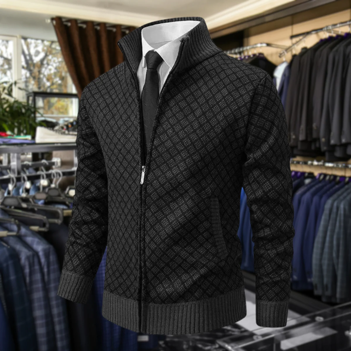 Élanford™ | Chaqueta Premium de Punto con Cremallera y Acabado Elegante - Imagen 4