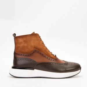 Bota casual de estilo brogue con diseño híbrido para hombre