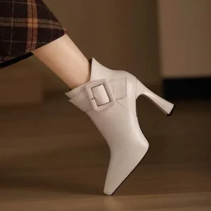 Claudine | Botines de tacón y hebilla oversized