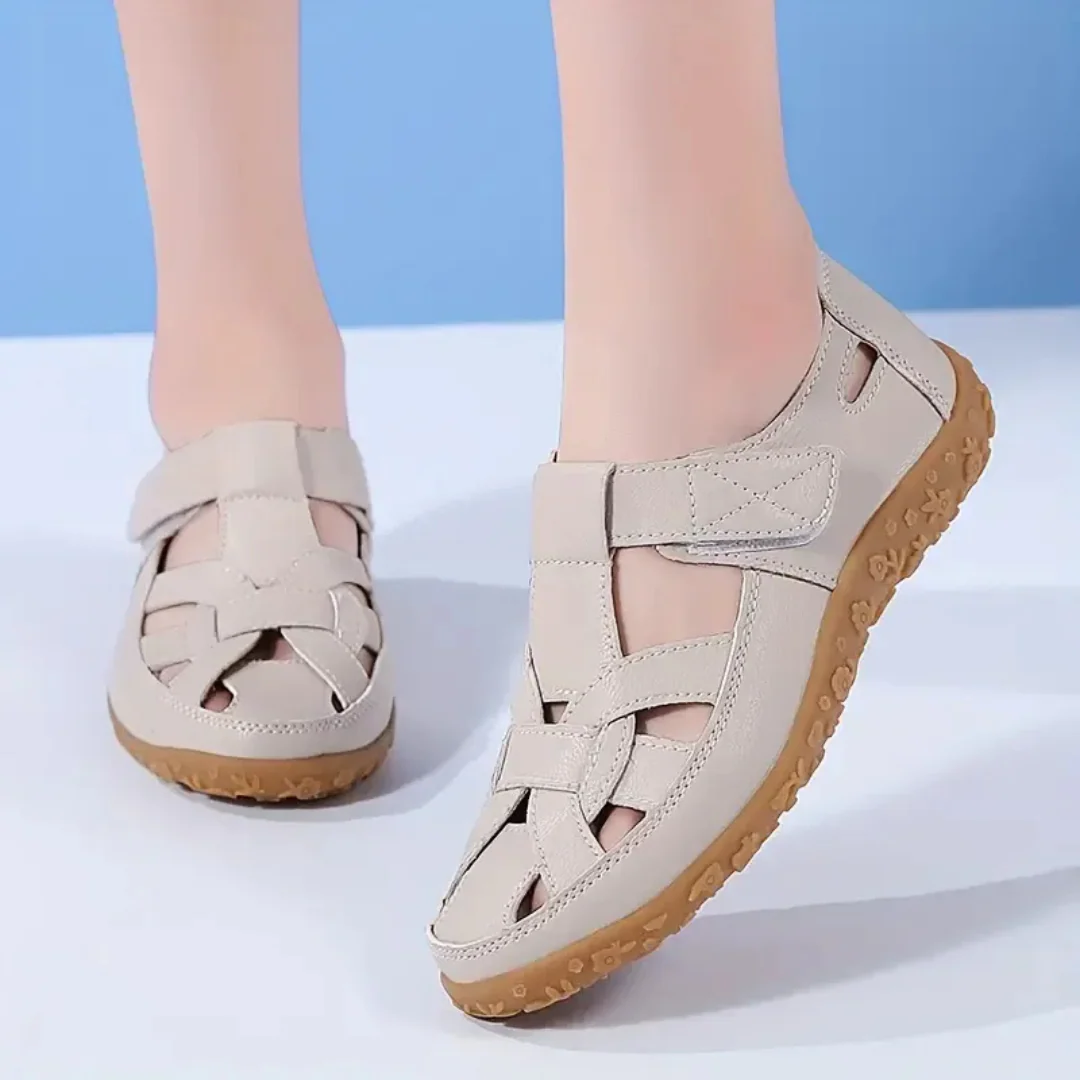 Sandalias ortopédicas de cuero transpirable para mujer®