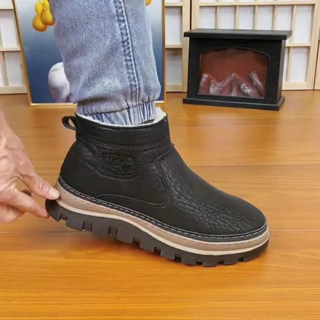 Botas de Nieve C谩lidas para Hombre en Tejido Polar - Imagen 3