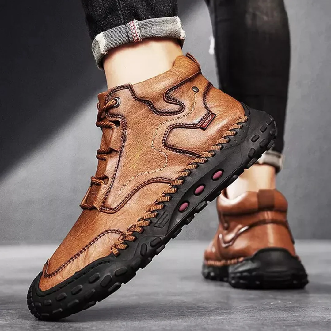 Botas de monta帽a de piel cosida - Imagen 4