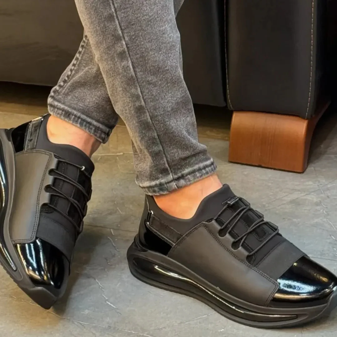 Zapatos de piel para hombre con cordones ajustables庐