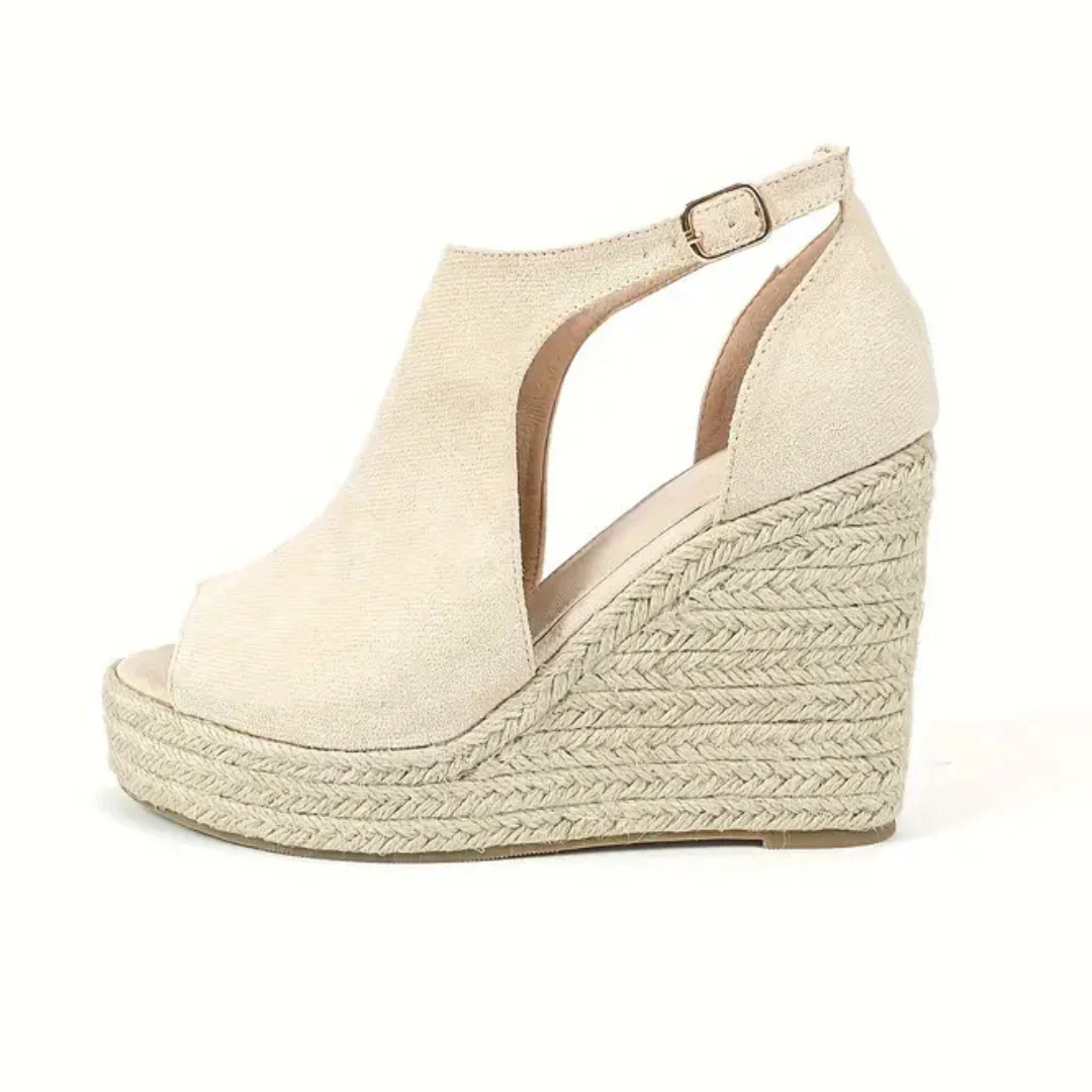 Sandalias de cuña para mujer con acabado elegante y diseño cubierto® - Imagen 3