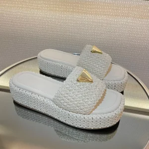 Sandalias de plataforma en crochet para mujer