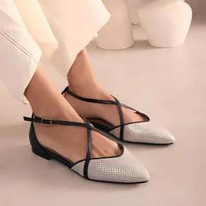 Bailarina con tiras cruzadas para mujer