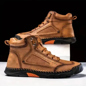 Botas ergonómicas de cuero cosido para hombre®
