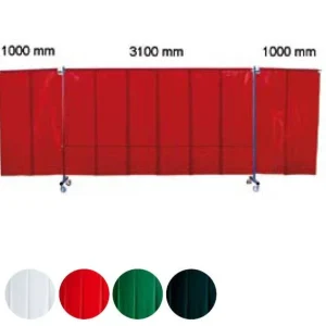 Biombo de protección de sólida estructura recubierta con una capa plástica