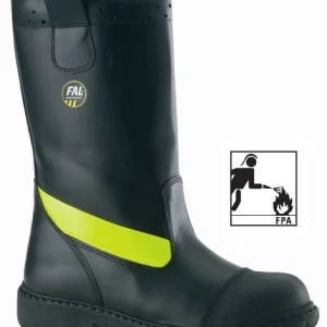 Bota de seguridad bombero S3 box-Calf negro hidrofugado FAL FIRE piso caucho nitrilo