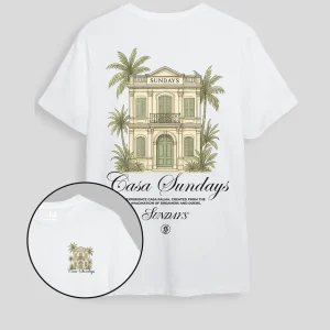 Camiseta blanca Casa Sundays (UNISEX)
