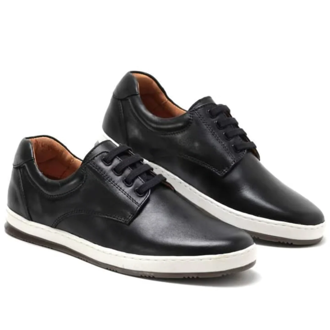 Zapatos Ergon贸micos de Cuero Liso para Hombre