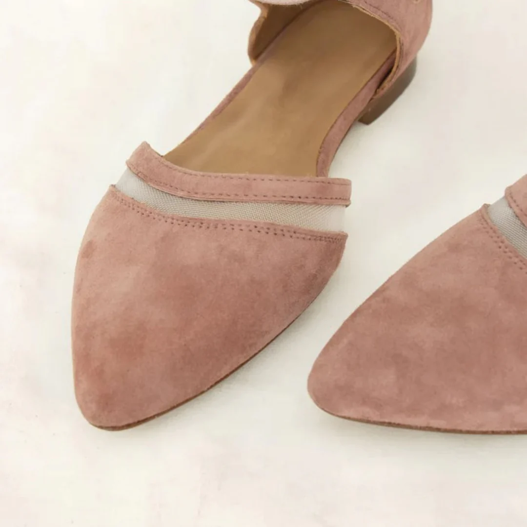 Sandalia Casual en Gamuza Rosa para Mujer - Imagen 4