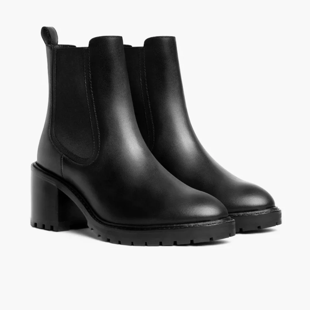 Botas de Cuero con Tac贸n para Mujer - Imagen 4