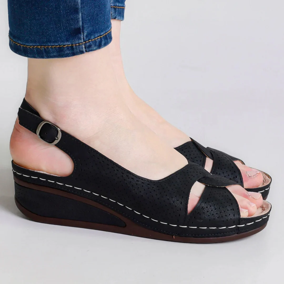 Sandalias Ligeras en Cuero con Suela Ergon贸mica para Mujer - Imagen 3