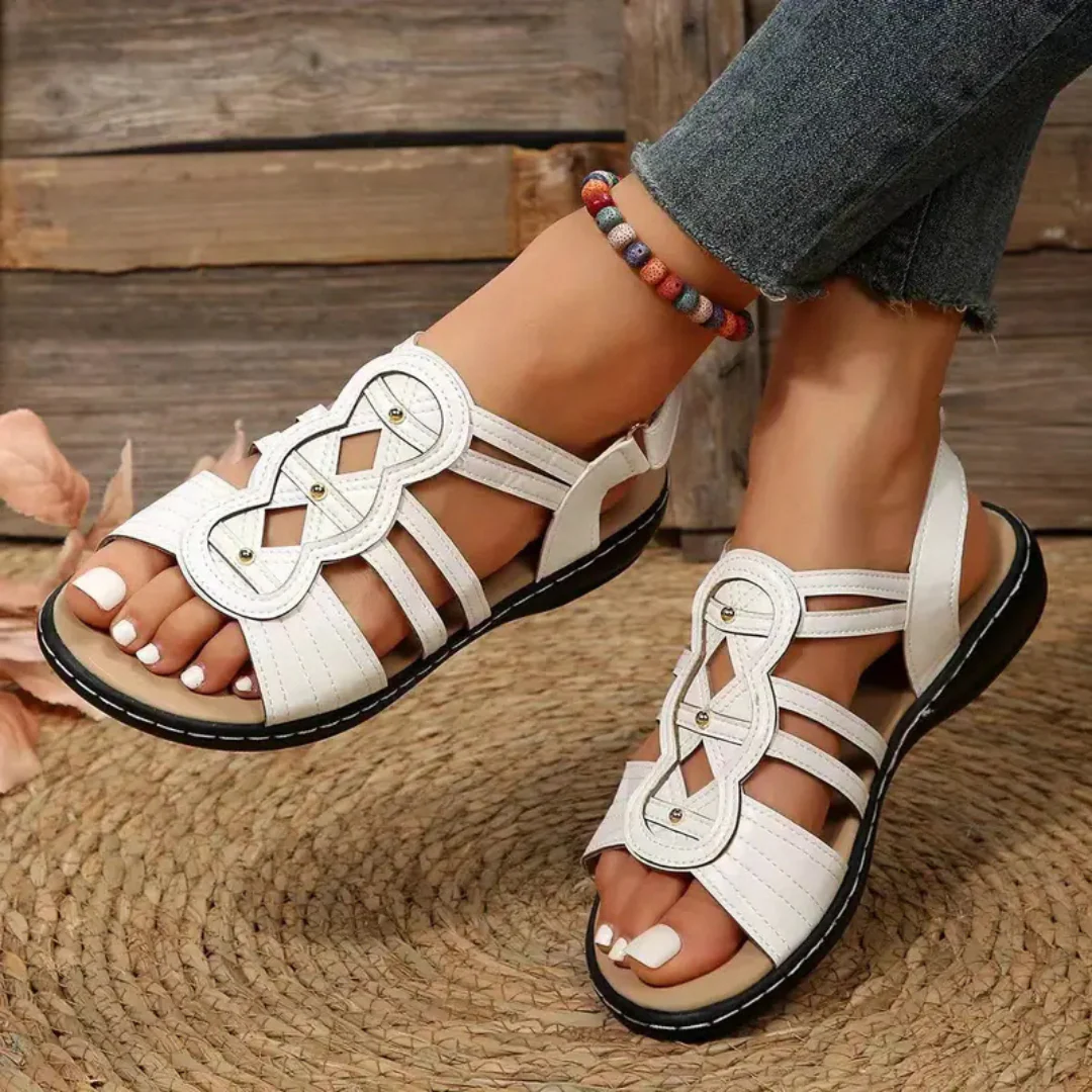 Sandalias en Cuero con suelas ergon贸micas para Mujer - Imagen 3