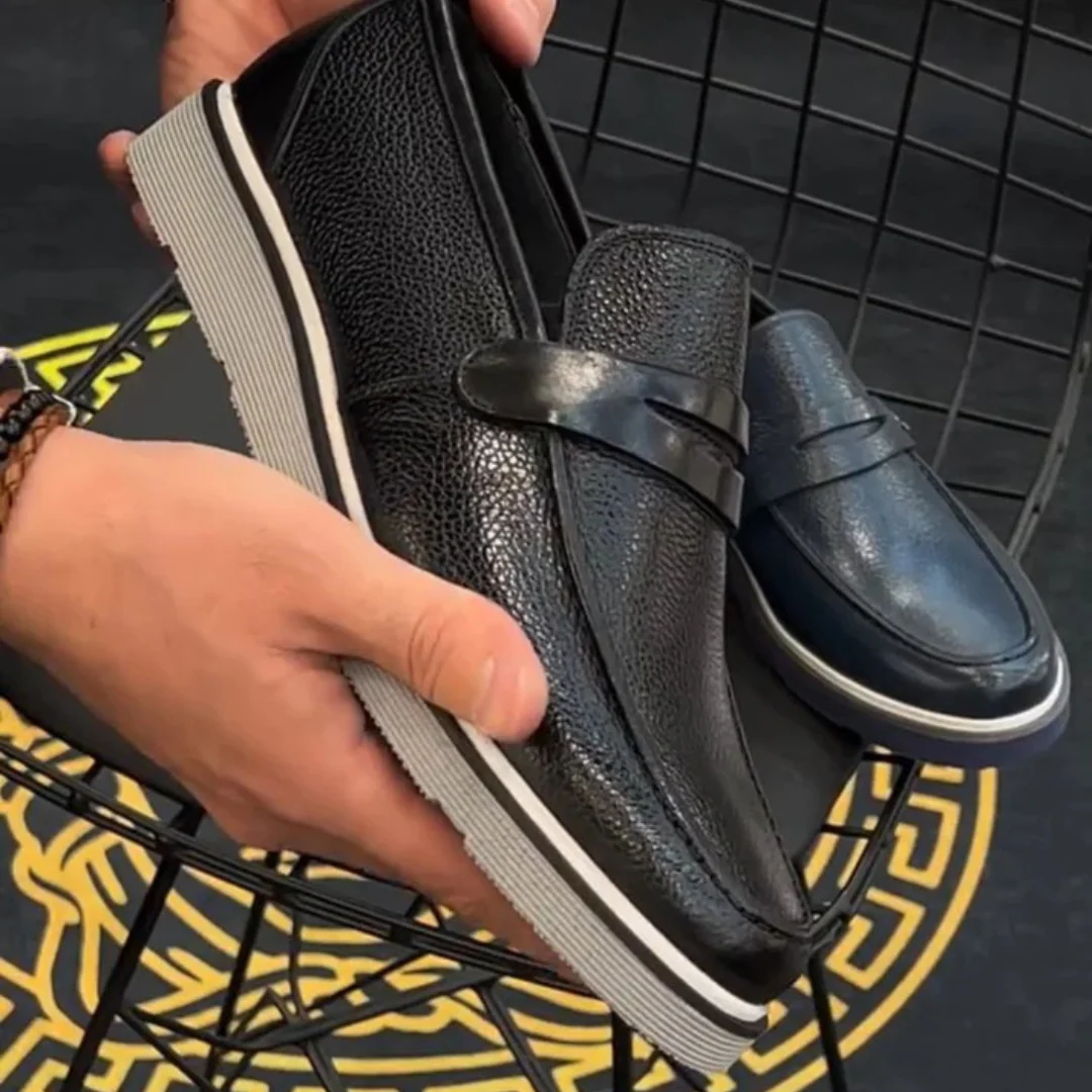 Zapatos Casual de Cuero Cl谩sicos Retro Finos para Hombre - Imagen 6