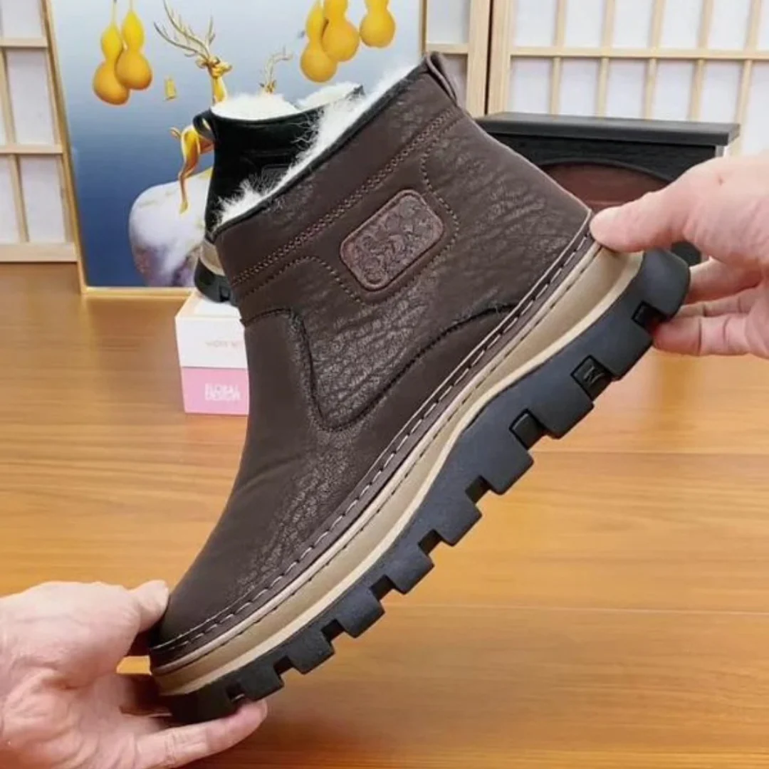 Botas de Nieve C谩lidas para Hombre en Tejido Polar - Imagen 4