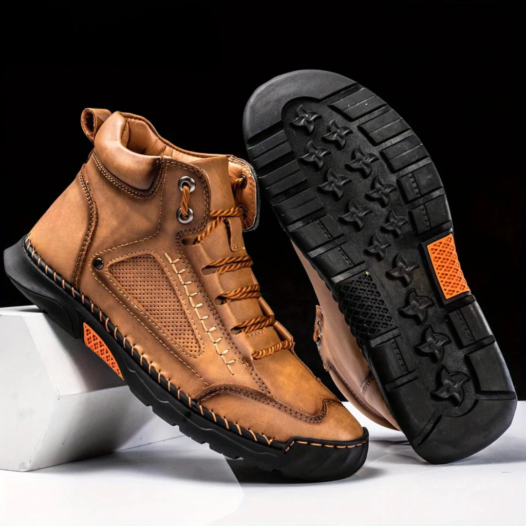 Botas ergon贸micas de cuero cosido para hombre庐 - Imagen 3