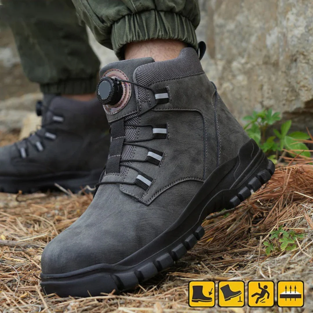 Zapatos de seguridad con puntera de acero y suela de goma antipinchazos para hombre - Imagen 3
