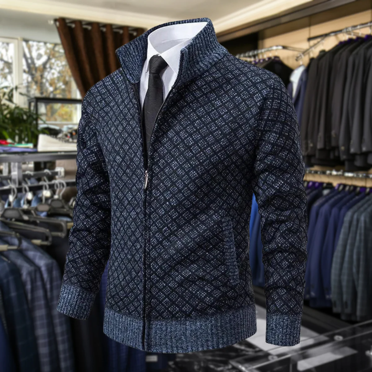 Élanford™ | Chaqueta Premium de Punto con Cremallera y Acabado Elegante - Imagen 3