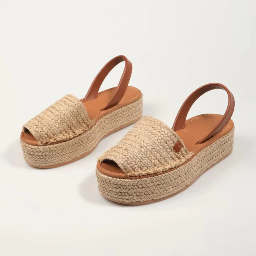 Sandalia menorquina de yute con suela de plataforma庐 - Imagen 5