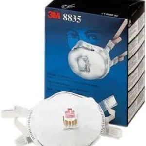 3M 8835 Mascarilla FFP3D REUTILIZABLE gama alta con válvula. Caja 5 uds