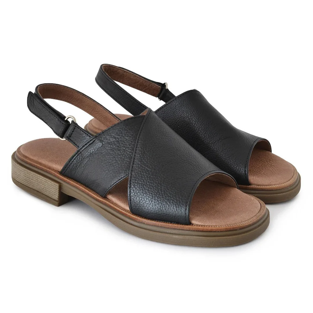 Sandalias de cuero en dos tonos庐 - Imagen 4