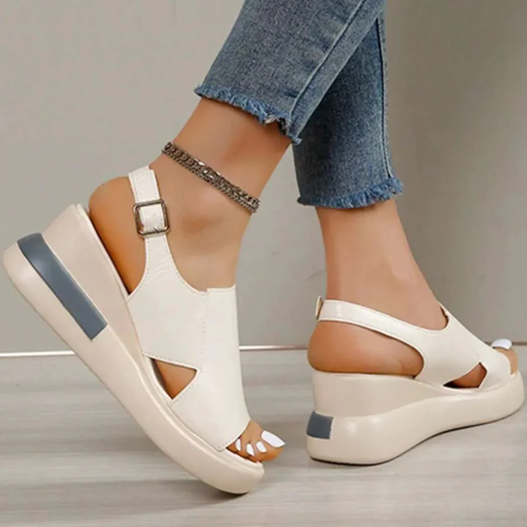 Sandalias Ortop茅dicas Abiertas con Plataforma y Doble Ajuste - Imagen 4