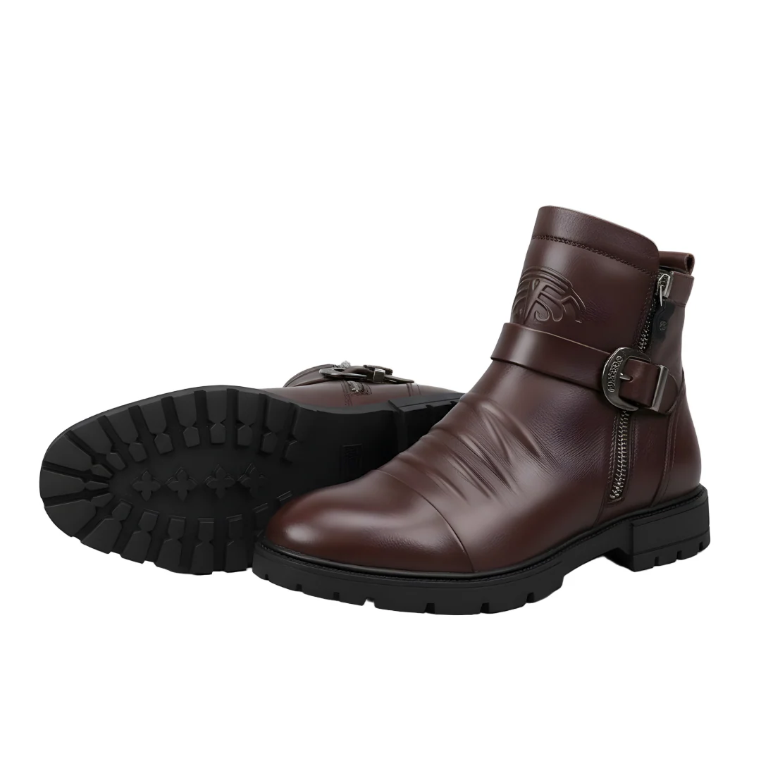 Botas de cuero con estilo elegante y moderno para hombre - Imagen 5