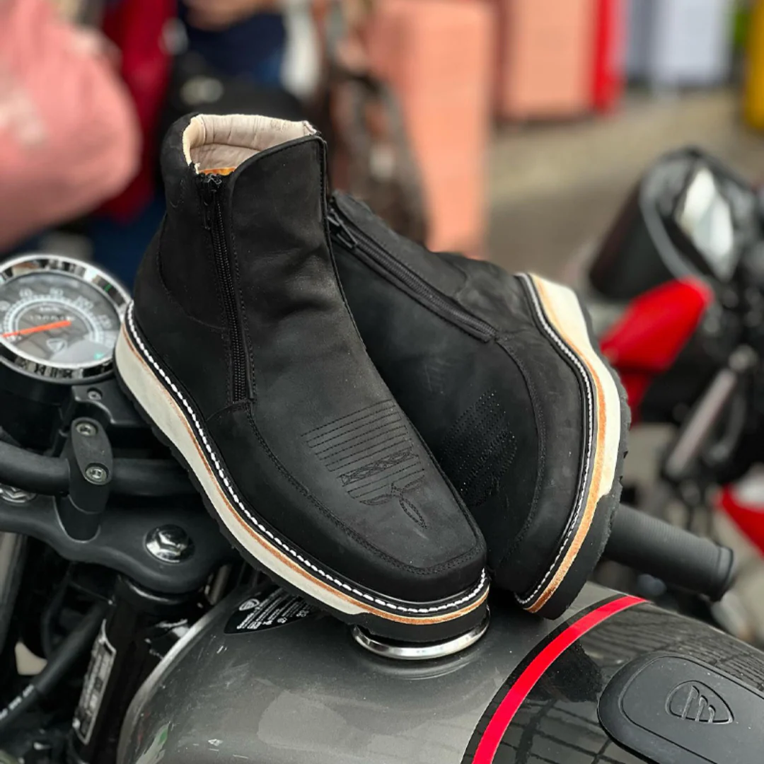 Botas Retro con Punta Cuadrada para Hombre - Imagen 4