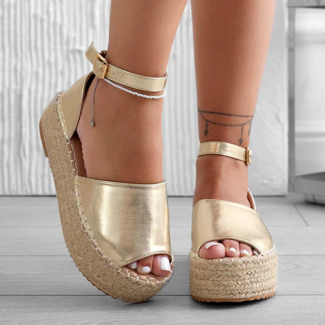 Sandalias Estilo Alpargatas y plataforma de yute - Imagen 6