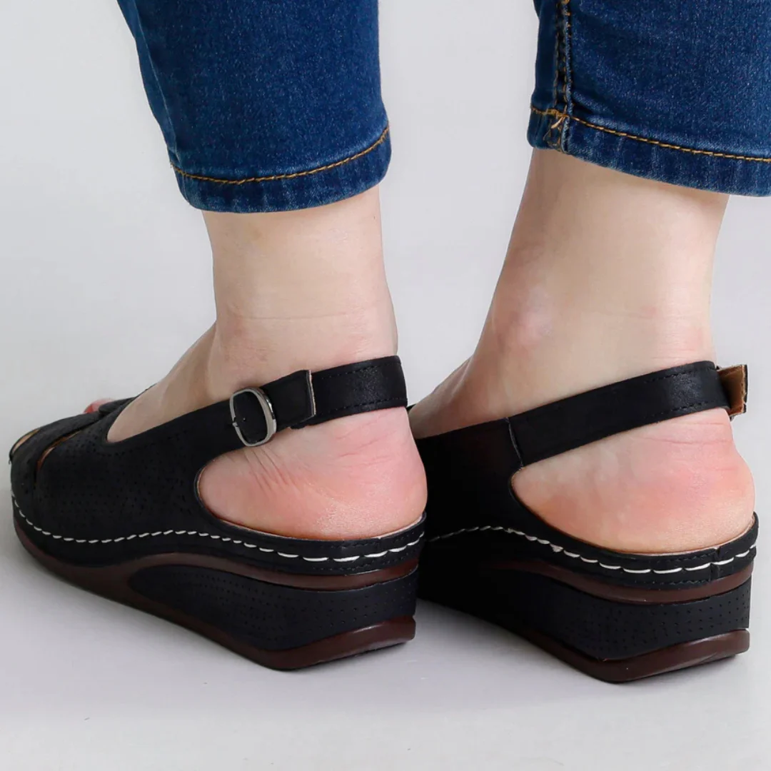 Sandalias Ligeras en Cuero con Suela Ergon贸mica para Mujer - Imagen 4