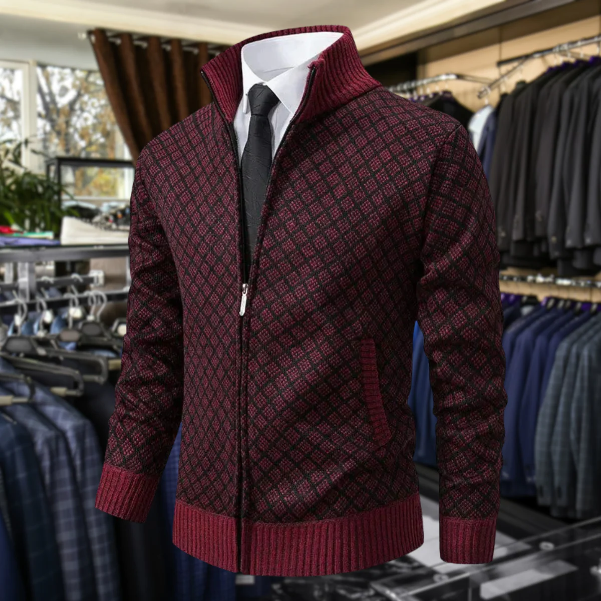 Élanford™ | Chaqueta Premium de Punto con Cremallera y Acabado Elegante - Imagen 5