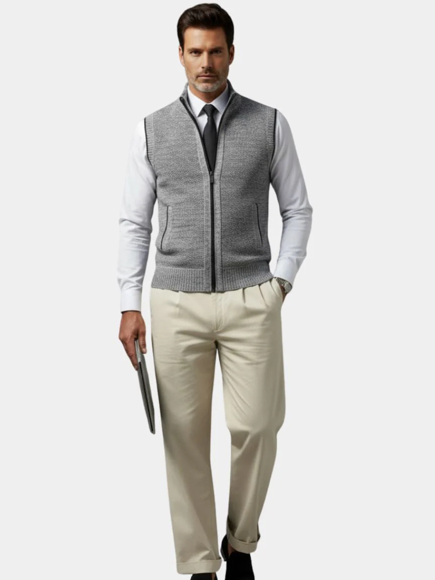Chaleco Elegante con Cremallera Completa - Imagen 4
