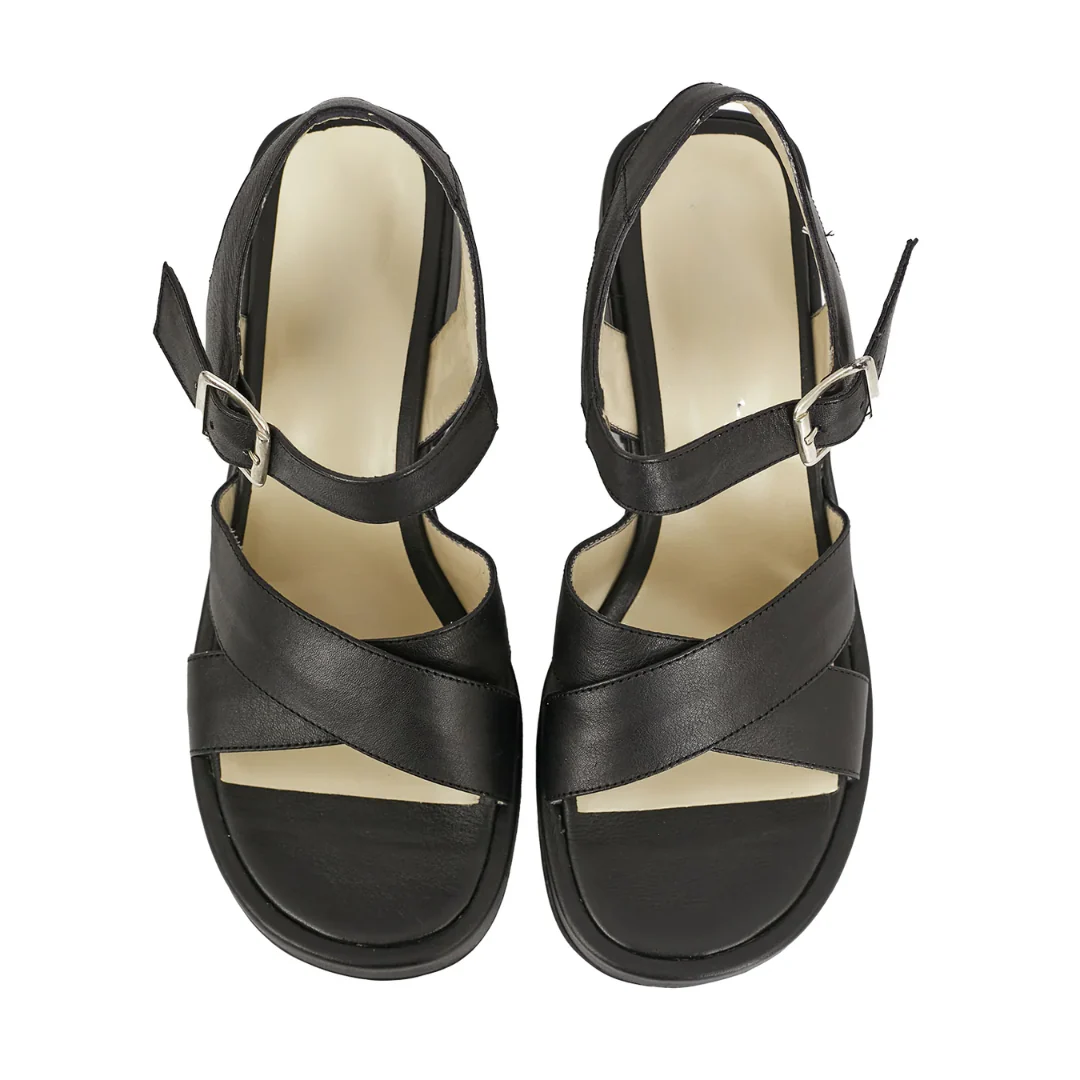 Sandalias de Cuero con Tac贸n - Imagen 5