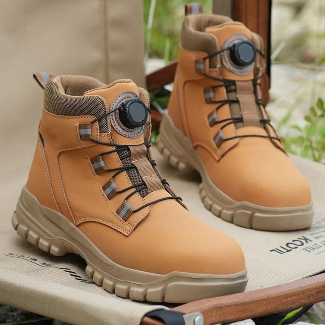 Zapatos de seguridad con puntera de acero y suela de goma antipinchazos para hombre - Imagen 4