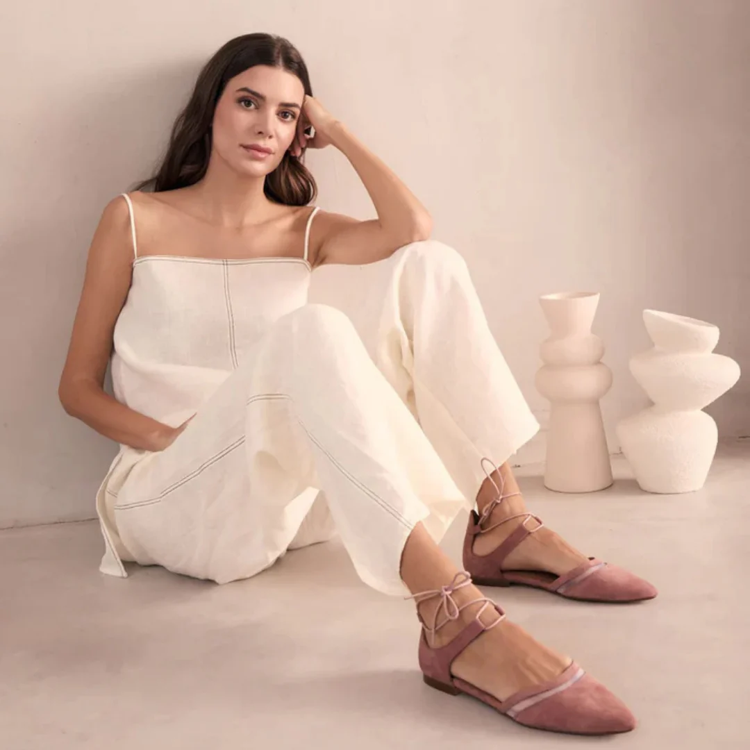 Sandalia Casual en Gamuza Rosa para Mujer - Imagen 6